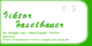 viktor haselbauer business card
